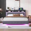 Merax Polsterbett 160x200cm mit USB-Steckdose und LED,  Produktbild-Vorschau 2