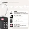 TSA Zahlenschloss mit Stahlkabel für Gepäck und Koffer – Produktbild-Vorschau 4