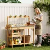 Table de jardinage 112 x 43 x 120 cm avec tiroirs | Bois et Voir les images du produit 3