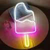 Rosikey LED Neonlicht Schild Ice Cream - 45x21cm Eiscreme Produktbild-Vorschau 2