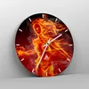 Wanduhr - Rund - Glasuhr - Frau Flammen Illustration - Produktbild-Vorschau 4
