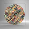 Wanduhr - Rund - Glasuhr - Blumen Mosaik - 30x30cm - Produktbild-Vorschau 3