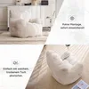Gepolsterter Bean Bag Sessel mit Cord-Stoff, beige Produktbild-Vorschau 6
