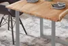 Esstisch Baumkante massiv Akazie naturfarben 100 x 70 cm Produktbild-Vorschau 4