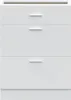 A white cabinet with three drawers. Voir les images du produit