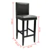 vidaXL Tabouret de bar 2 pcs. noir similicuir Voir les images du produit 4