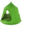 A green hanging swing chair for children, shaped like a nest or pod, with an opening for entry. Produktbild-Vorschau