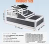 SucceBuy želvárium se 3 místnostmi, 44 x 25,6 x 24 palců, Náhled obrázku produktu 7