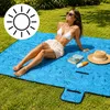 Modrá pikniková deka XXL 200 × 200 cm, voděodolná s Náhled obrázku produktu 2