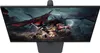 A top-down view of a gaming monitor displaying a fantasy scene with a dragon and a warrior. Produktbild-Vorschau