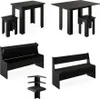 Eckbankgruppe Vicco Roman Schwarz 180 x 180 cm mit Tisch, Produktbild-Vorschau 9
