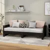Łóżko rozsuwane, czarne, lite drewno sosnowe, 2x(90x190) cm Podgląd zdjęcia produktu 2