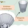 4er Set Orchideentopf Rauchfarbig Orchideen Übertopf Produktbild-Vorschau 4