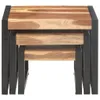 vidaXL Tables d'ensemble 3 pcs. Bois massif Voir les images du produit 10