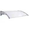 vidaXL Türvordach Grau und Transparent 120x75 cm PC Produktbild-Vorschau 8