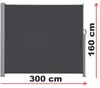 Luaro KX3218 Zatahovací boční markýza 160 x 300 cm, šedá Náhled obrázku produktu 4