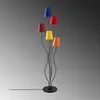 A multi-colored floor lamp with five lampshades. Produktbild-Vorschau