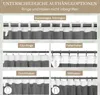 A collage showing different ways to hang curtains, with text labels for each method. Voir les images du produit