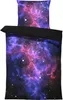 Weltall Bettwäsche 135x200 cm Weltraum Galaxy Sterne Produktbild-Vorschau 1