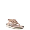 A single pink sandal with floral embellishments is shown against a white background. Produktbild-Vorschau