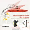 COSTWAY ombrellone φ300cm, ombrellone a sbalzo con 32 LED Anteprima dell’immagine prodotto 7