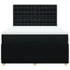 Boxspringbett mit Matratze Schwarz 140x190 cm Stoff Produktbild-Vorschau 4