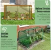 A collage of two images showing a mini greenhouse in different settings and colors, with text overlays highlighting features. Podgląd zdjęcia produktu