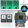 A marketing image showcasing a laser level with various features and operational modes. Produktbild-Vorschau