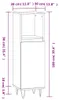 vidaXL Badschrank Braun Eichen-Optik 30x30x100 cm Produktbild-Vorschau 8