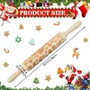 Weihnachts Geprägtes Nudelholz 3D Holz Kinder Teigroller Produktbild-Vorschau 2
