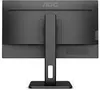 The back of a black AOC monitor on a light gray background. Produktbild-Vorschau