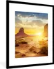 MuchoWow® Gerahmtes Poster Sonnenuntergang - Felsen - Produktbild-Vorschau 1