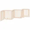 A light-colored wooden pet gate with multiple hinged panels, set against a white background. Náhled obrázku produktu