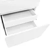 A close-up view of a white cabinet with two drawers partially open. Produktbild-Vorschau