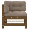 vidaXL Ecksofas mit Kissen 2 Stk. Honigbraun Massivholz Produktbild-Vorschau 6