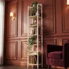Schmales Regal 7 Ebenen, 30 x 33 x 195,5 cm, Weißeiche-Weiß Produktbild-Vorschau 5