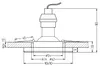 A technical drawing showing dimensions and specifications of a product. Náhled obrázku produktu