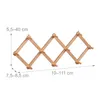 Relaxdays Wandgarderobe Holz, ausziehbare Garderobenleiste, Produktbild-Vorschau 4