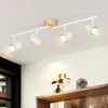 ZMH reflektor sufitowy 4 płomienie lampa sufitowa drewno Podgląd zdjęcia produktu 1