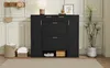 Schuhschrank - 120x24x107 cm, Schwarz - Verstellbare Regale Produktbild-Vorschau 4