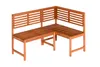A wooden corner bench shown from a three-quarter angle against a white background. Produktbild-Vorschau