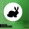 Huuraa Aufkleber Hase Kaninchen Silhouette 10cm rund Produktbild-Vorschau 3
