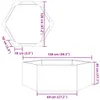 Pflanzkübel Schwarz Sechseckig 138x120x45 Stahl Produktbild-Vorschau 8