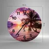 Wanduhr - Rund - Glasuhr - Strand Meer Palme - 40x40cm - Produktbild-Vorschau 3