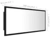 vidaXL LED-Badspiegel Schwarz 100x8,5x37 cm Acryl Produktbild-Vorschau 5