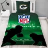 A bed with NFL and Green Bay Packers themed bedding. Náhled obrázku produktu
