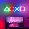 Form der Spieltaste LED Neonlicht USB Hängendes Schild Bar Produktbild-Vorschau 1
