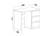 A technical drawing of a desk with dimensions indicated. Produktbild-Vorschau