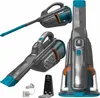 A collage of a cordless handheld vacuum cleaner and its accessories, presented on a white background. Produktbild-Vorschau