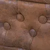 Chesterfield Sessel 1 Sitzer in Mikrofaser Vintage braun Produktbild-Vorschau 9